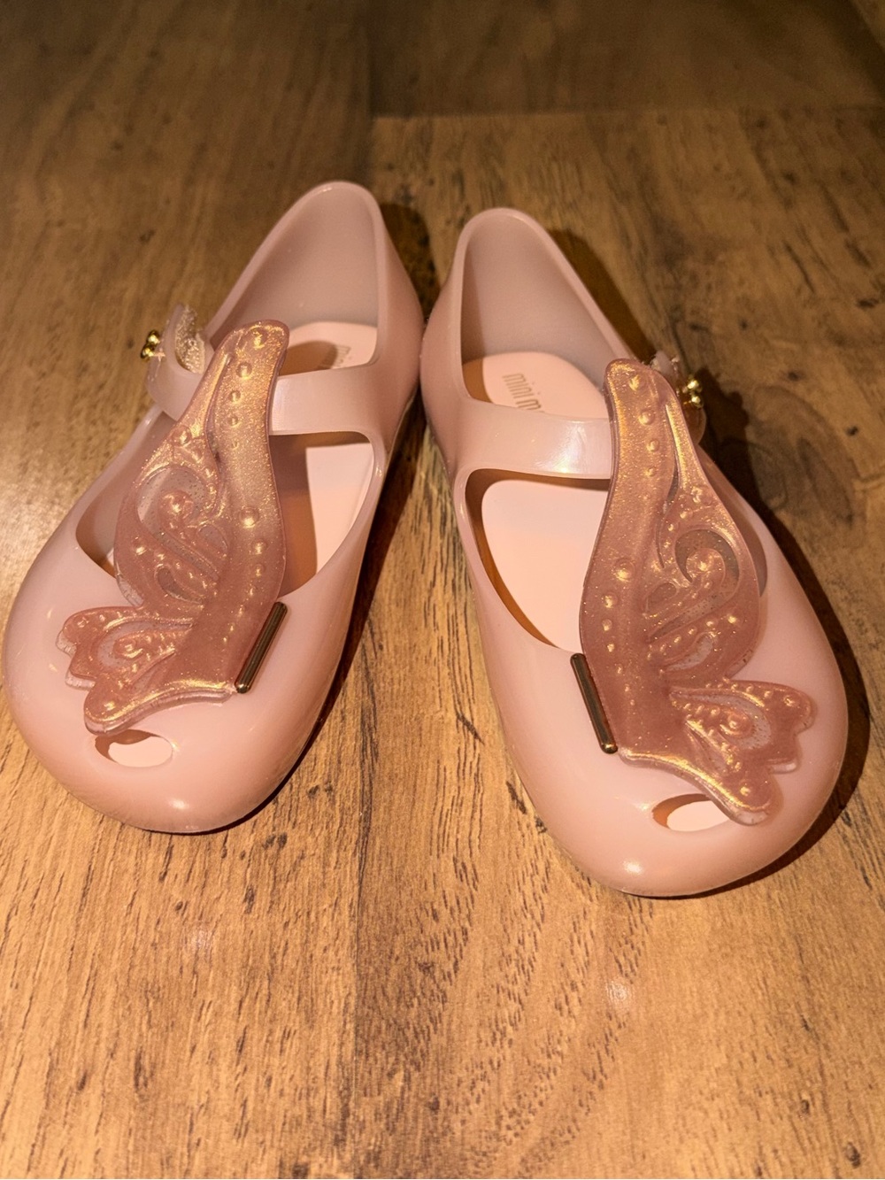 Mini Melissa White Girls' Jelly Mary Jane Sandals with Bow